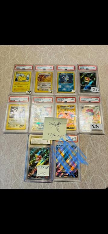 PSA slabs te koop: charizard, magikarp, 151, crimp error beschikbaar voor biedingen