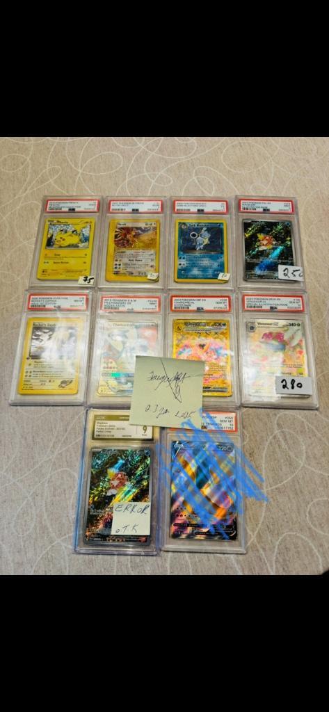 PSA slabs te koop: charizard, magikarp, 151, crimp error, Hobby en Vrije tijd, Verzamelkaartspellen | Pokémon, Nieuw, Losse kaart