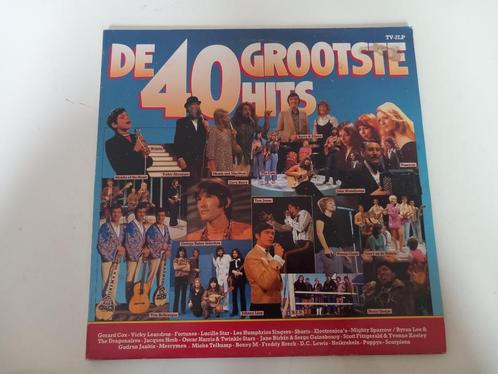 Vinyl 2LP 40 grootste hits Pop Nederlandstalig Schlager Rock, Cd's en Dvd's, Vinyl | Verzamelalbums, 12 inch, Ophalen of Verzenden