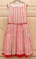 Rood-wit feestelijk kleedje van Balthine, maat 134, Kinderen en Baby's, Kinderkleding | Maat 134, Balthine, Meisje, Ophalen of Verzenden