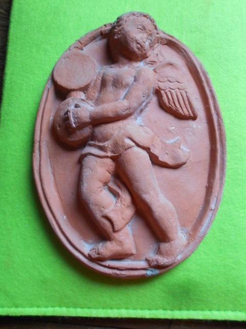 houten engelen uit mexico en 1 terra cotta, Antiek en Kunst, Antiek | Keramiek en Aardewerk, Ophalen of Verzenden