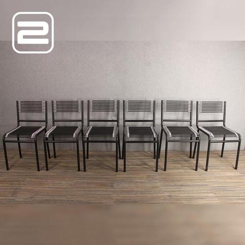 6x Design René Herbst Sandow Stoelen 1990, Huis en Inrichting, Stoelen, Zo goed als nieuw, Vijf, Zes of meer stoelen, Kunststof