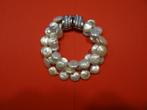 Een parel armband van witte zoetwater muntparels, Handtassen en Accessoires, Armbanden, Ophalen of Verzenden, Zo goed als nieuw