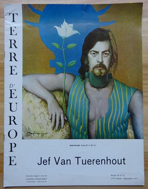 Jef Van Tuerenhout, folder, Terre d'Europe; 1977, Boeken, Kunst en Cultuur | Beeldend, Gelezen, Schilder- en Tekenkunst, Ophalen of Verzenden