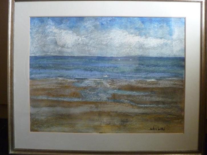 Strandgezicht door André Bulthé, Antiek en Kunst, Kunst | Schilderijen | Modern, Ophalen of Verzenden