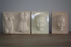 3 Oude plastic Poppen hoofden, buste mallen, (Sigi en Karin), Ophalen of Verzenden, Gebruikt, Overige typen