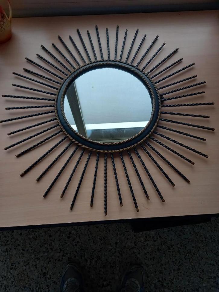tres beau miroir soleil vintage, Antiquités & Art, Antiquités | Miroirs, Enlèvement