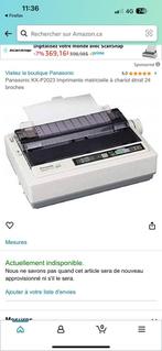 Imprimante matricielle Panasonic avec notice câble ruban neu, Informatique & Logiciels, Imprimante, Impression noir et blanc, Utilisé