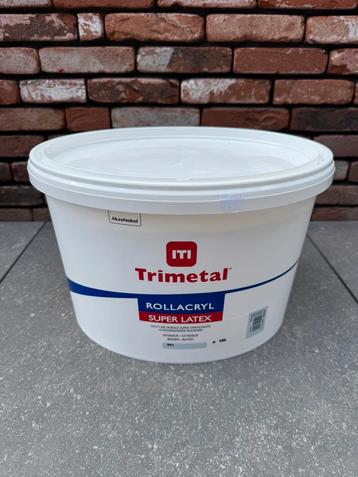  TE KOOP: Trimetal Rollacryl Super Latex Paint 3x10L beschikbaar voor biedingen