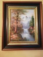 Peinture chute d'eau et montagne, Enlèvement ou Envoi