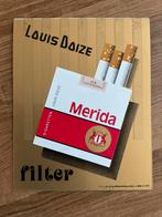 Publicité pour les cigarettes Louis Doize Merida, Comme neuf, Enlèvement ou Envoi, Panneau publicitaire