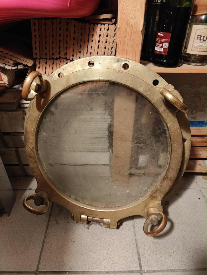 Antieke volledig kopere  patrijspoort, Antiek en Kunst, Antiek | Brons en Koper, Koper, Ophalen