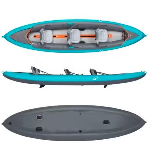 Kayak met toebehoren., Watersport en Boten, Kano's, Nieuw, Kajak, Drie personen of meer, Opblaasbaar, Met peddels, Ophalen