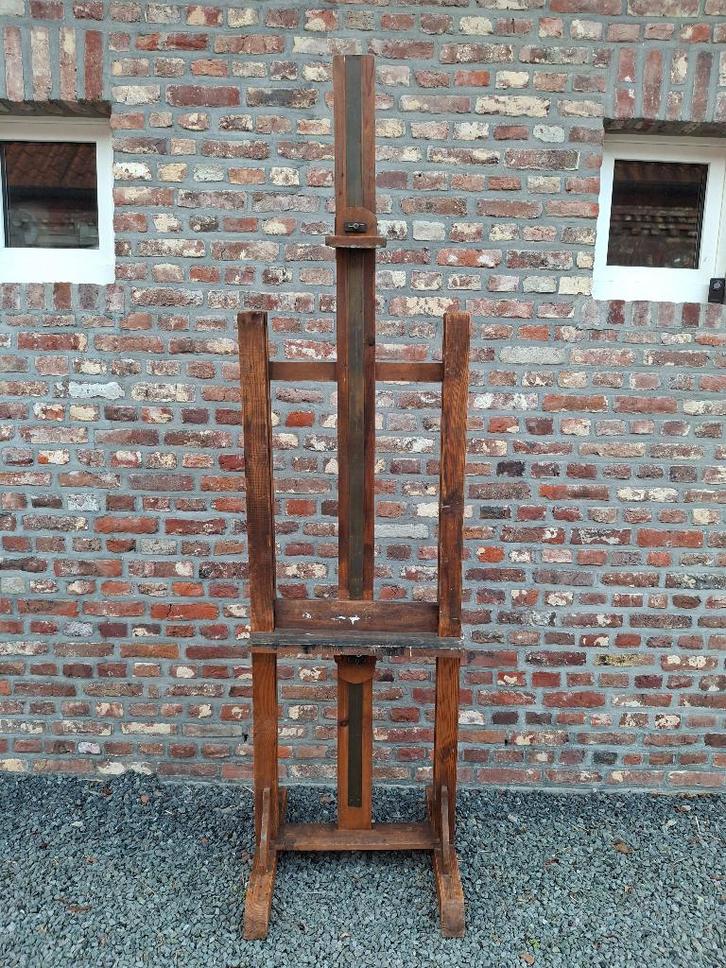 Antieke Franse schildersezel, Antiquités & Art, Curiosités & Brocante, Enlèvement