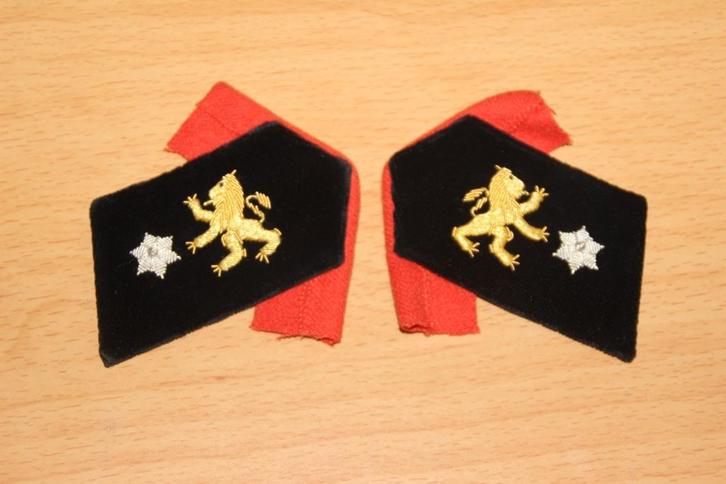 ABL paar leerling officierskraaghoeken 2e jaar (gala)(man), Verzamelen, Militaria | Algemeen, Landmacht, Kleding of Schoenen, Verzenden