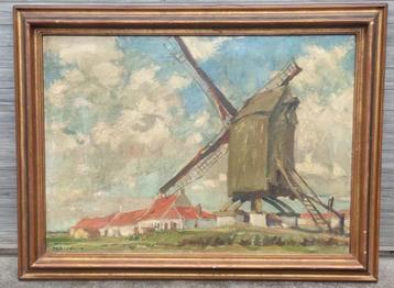 Huile sur toile moulin signe Philippe swyncop beschikbaar voor biedingen