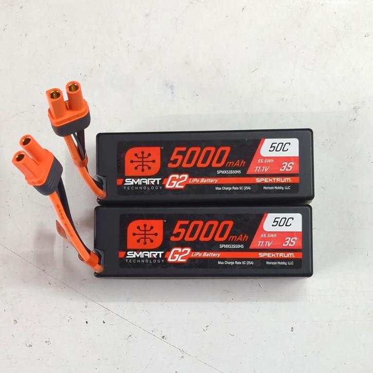 2x Spektrum Smart LiPo NIEUW 3s 11.1V 5000 (Losi Arrma Axial, Hobby en Vrije tijd, Modelbouw | Radiografisch | Auto's, Nieuw, Onderdeel