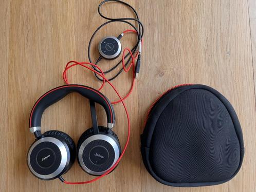 Jabra Evolve 80 UC, Computers en Software, Headsets, Zo goed als nieuw, Over-ear, Bedraad, Gaming headset, Inklapbare microfoon