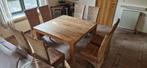 Eettafel met 8 stoelen, Huis en Inrichting, Ophalen, Gebruikt, 100 tot 150 cm, 100 tot 150 cm