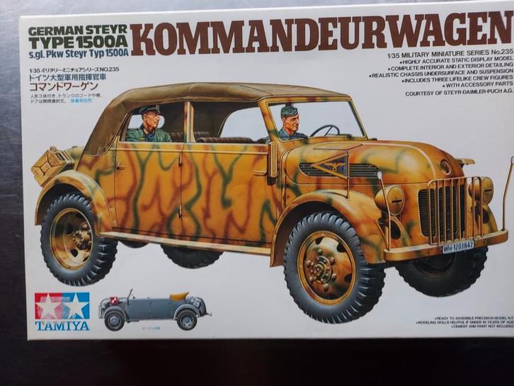 German Steyr type 1500A kommandeurwagen, Tamiya 1/35, Hobby en Vrije tijd, Modelbouw | Auto's en Voertuigen, Nieuw, Auto, 1:32 tot 1:50