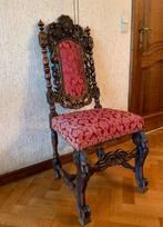 Chaise baroque ancienne — richement sculptée — XIXe siècle, Enlèvement
