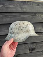 100% originele Duitse wo2 wintercamo helm, Verzamelen, Ophalen of Verzenden