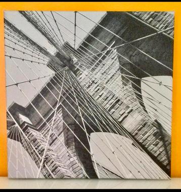 Photo sur toile New-York Brooklyn Bridge 30x30 cm beschikbaar voor biedingen