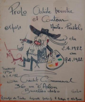Oude affiche van Prolo des Marolles beschikbaar voor biedingen