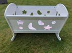 Witte houten poppenwieg, Kinderen en Baby's, Speelgoed | Poppen, Ophalen, Zo goed als nieuw, Babypop