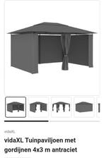 Partytent vidaXL 4x3 met gordijnen, Tuin en Terras, Partytenten, Ophalen, Gebruikt, Opvouwbaar, Partytent
