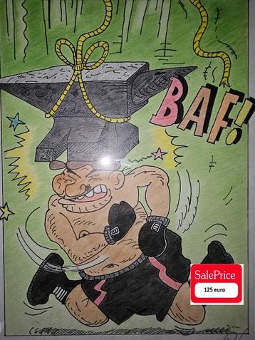 Originelen Striptekening Naar Urbanus  tekening van Cesar beschikbaar voor biedingen