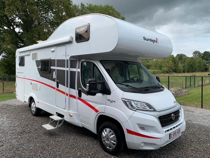 Sunlight A70, Caravans en Kamperen, Mobilhomes, Particulier, tot en met 6, Alkoof, Fiat, Fiat, Diesel, Handgeschakeld, Ringverwarming