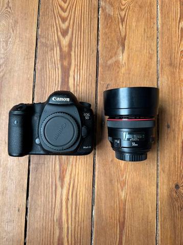 Canon 5 D m3 + Canon 50 mm f1.2 ( zwart)  beschikbaar voor biedingen