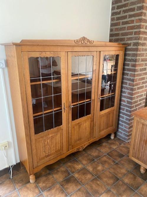 Brocante bureau en bijhorende opbergkast, Antiek en Kunst, Curiosa en Brocante, Ophalen
