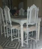 Eetkamer tafel zwaar en 6 antieke stoelen, Utilisé, Enlèvement ou Envoi