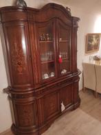 T.k.notenhouten kast met salontafel.Heel apart, Ophalen, Gebruikt, Glas, 200 cm of meer