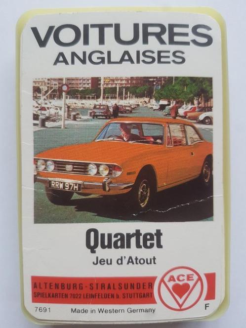 Quartet Trout spel Engelse auto's RARE jaren 70 en 80, Hobby en Vrije tijd, Gezelschapsspellen | Kaartspellen, Gebruikt, Ophalen of Verzenden