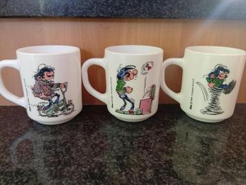 3 tasses Gaston Lagaffe (Pub. Dixan - 1984). beschikbaar voor biedingen
