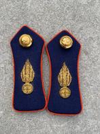 Paire épaulettes vareuse officier gendarmerie 11 centimètres, Verzamelen, Ophalen of Verzenden, Rijkswacht, Embleem of Badge