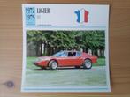 Ligier - Edito Service kaarten auto bouwperiode 1972-1986, Auto's, Ophalen of Verzenden, Zo goed als nieuw