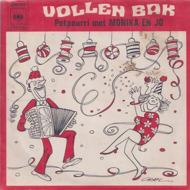 Monika en Jo – Vollen bak / Mamoureke – Single, Cd's en Dvd's, Vinyl Singles, Gebruikt, Single, Nederlandstalig, 7 inch, Ophalen of Verzenden