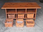 Table basse avec 6 paniers en osier de rangement, Enlèvement, Utilisé