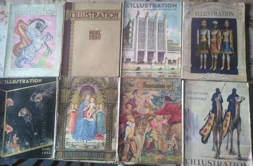 Vintage tijdschriften l'illustration lot van 8 stuks, Verzamelen, Tijdschriften, Kranten en Knipsels, Tijdschrift, 1920 tot 1940
