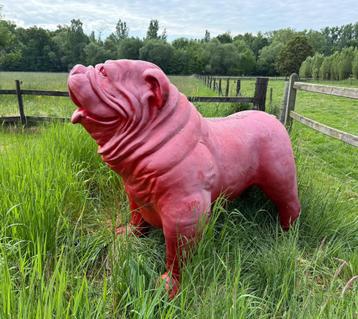 Zeer grote HOND BULLDOG in polyester (voor tuin)!, Enlèvement, Utilisé