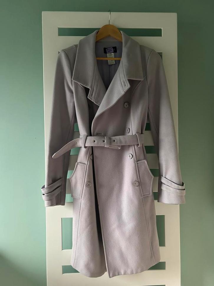 Patrizia Pepe wintermantel maat S/M, Kleding | Dames, Jassen | Winter, Zo goed als nieuw, Maat 36 (S), Paars, Verzenden