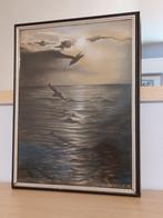 Schilderij zeezicht Dewulf R. jaren 60, Ophalen of Verzenden