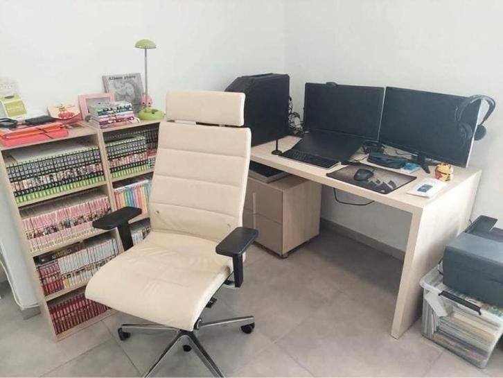 Bureau Blox bois clair, Huis en Inrichting, Bureaus, Gebruikt, Bureau, Ophalen