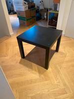 Ikea bijzet tafeltje zwart, Gebruikt, Vierkant, 55 tot 75 cm, Hout