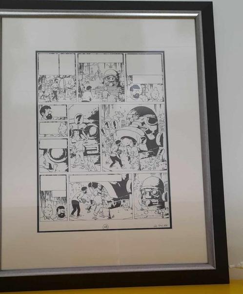 Tintin - Planche n 43 de l'album "Vol 714 pour Sydney", Collections, Personnages de BD, Neuf, Tintin, Enlèvement ou Envoi