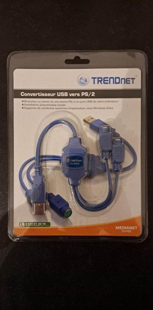 TRENDnet USB naar PS2 converter (nieuw), Informatique & Logiciels, Pc & Câble réseau, Neuf, Enlèvement ou Envoi